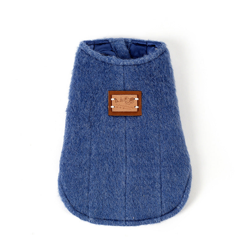 KFX-8519997 Cotton Cashmere Vest for Small Dogs in Yellow, Blue, and Red - Autumn/Winter Collection