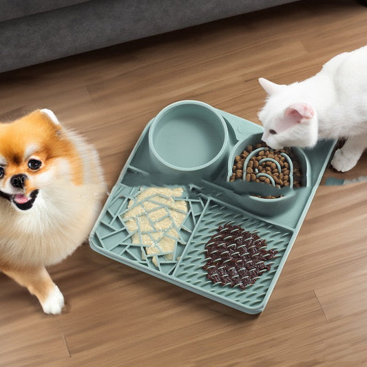 KFX-8520893 Silicone Pet Slow Feeder Mat with Strong Suction Cups for Cats - Available in Multiple Colors