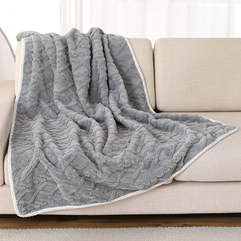 KFX-8521533 Thick Warm Waterproof Plush Blanket for Dogs and Cats - Soft Cozy Winter Throw, Machine Washable, Multiple Sizes Available