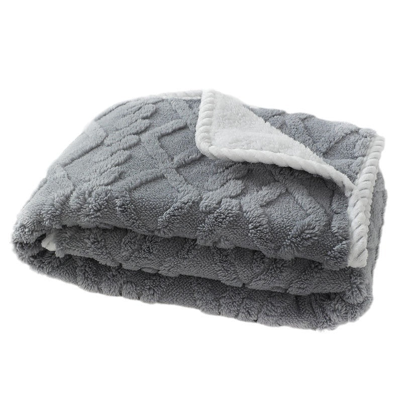 KFX-8521533 Thick Warm Waterproof Plush Blanket for Dogs and Cats - Soft Cozy Winter Throw, Machine Washable, Multiple Sizes Available