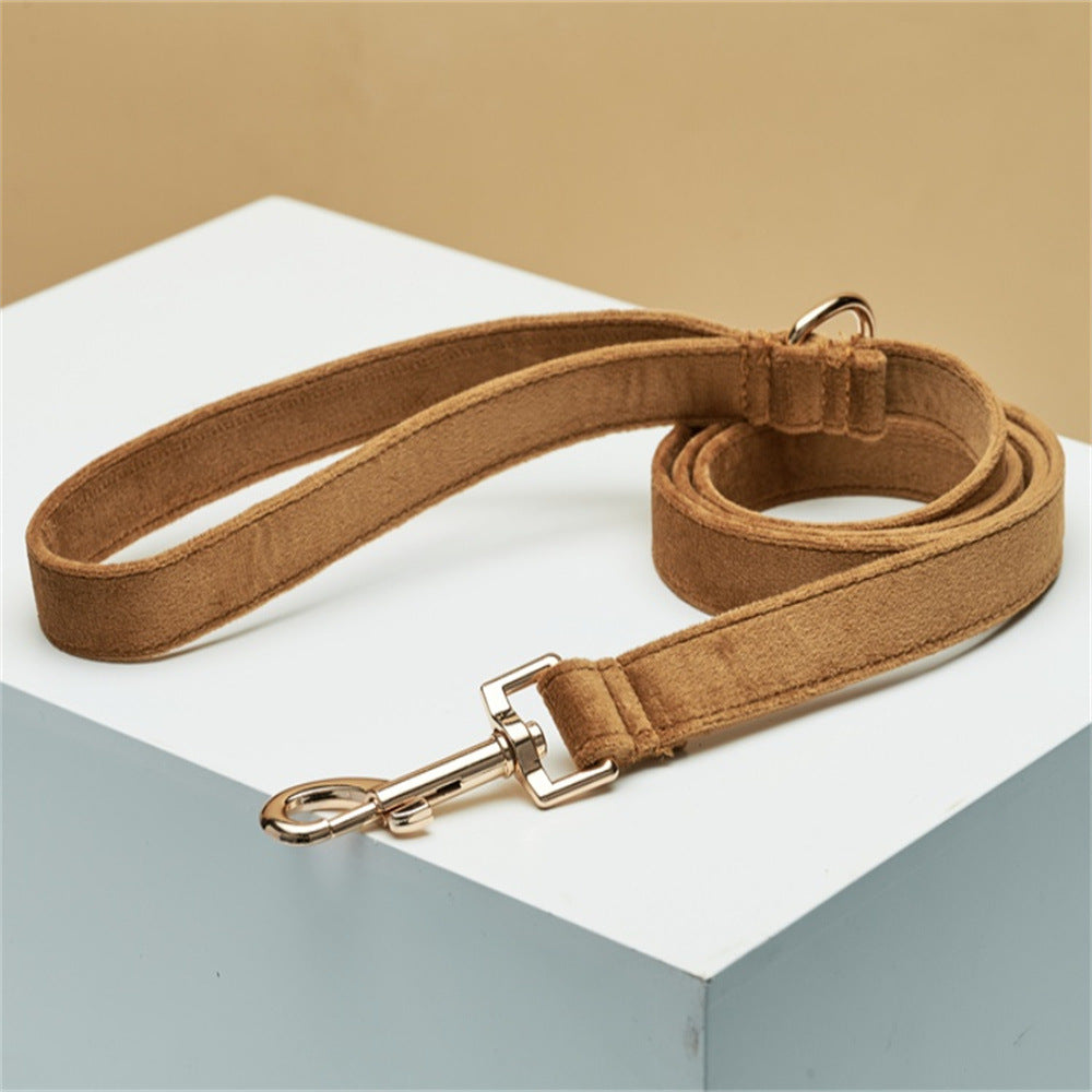 KFX-8522685 Durable Solid Color Dog Collar with Matching Leash - Multiple Color Options Available