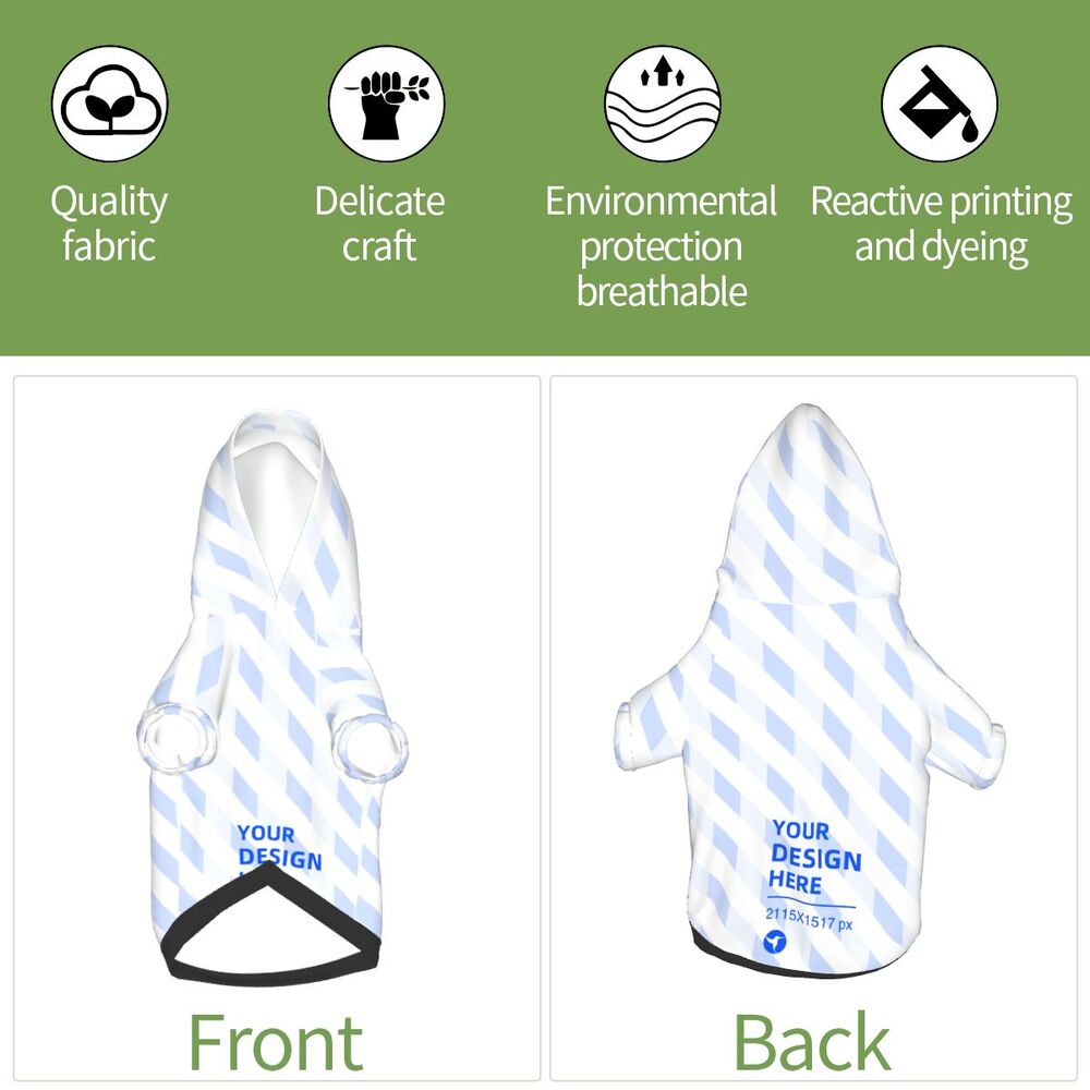 KFX-8524861 Cozy Hooded Sweater for Small Pets - Soft, Breathable Polyester Clothing