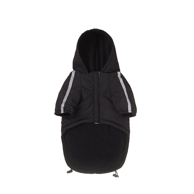 KFX-8525117 Casual Black and Red Cotton Shell Jacket for Dogs in Sizes S to XXL