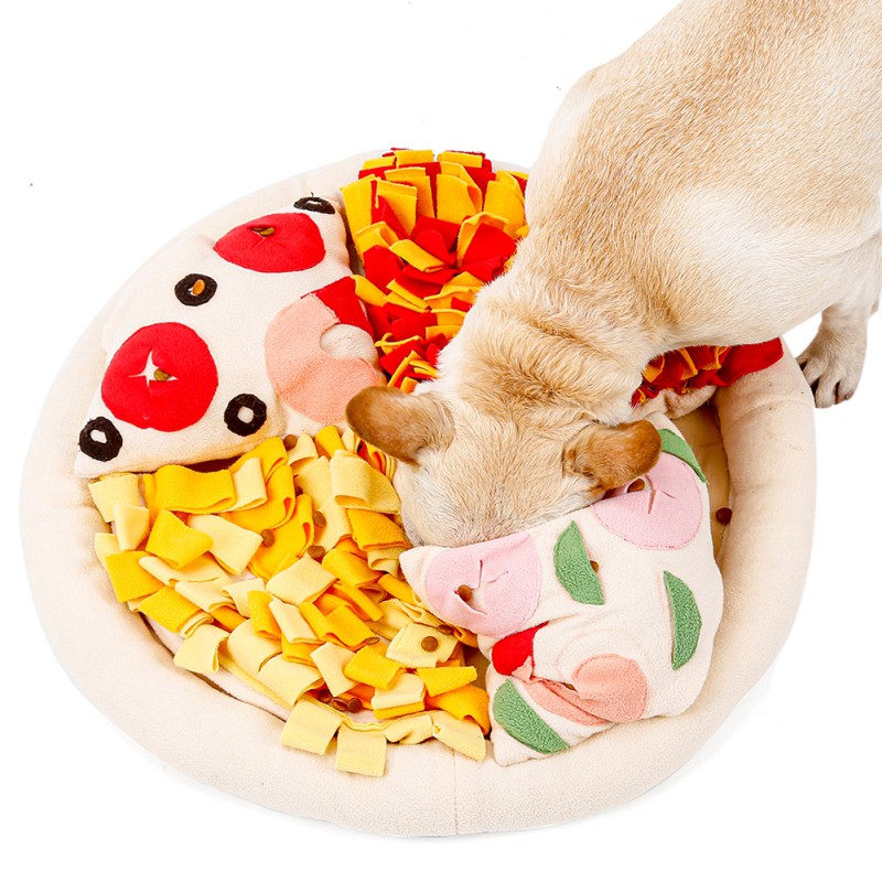 KFX-8525501 Soft Polar Fleece Pizza Sniffing Pad with Anti-Skid Base for Dogs