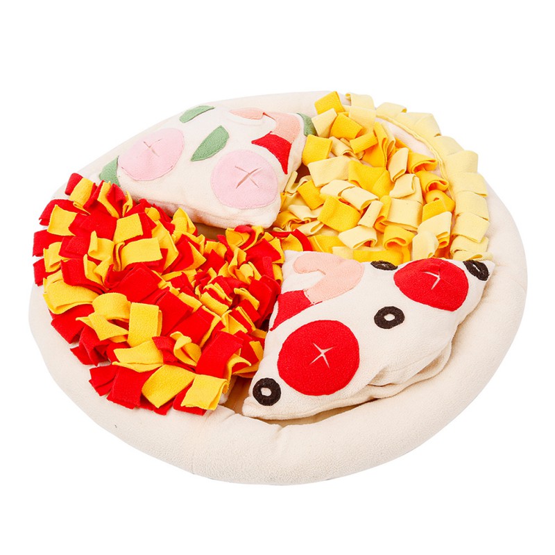 KFX-8525501 Soft Polar Fleece Pizza Sniffing Pad with Anti-Skid Base for Dogs