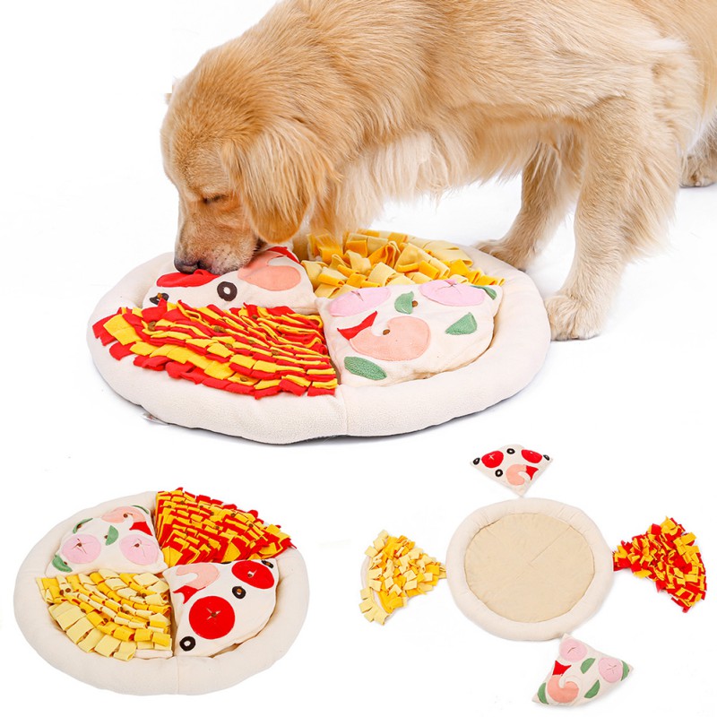 KFX-8525501 Soft Polar Fleece Pizza Sniffing Pad with Anti-Skid Base for Dogs