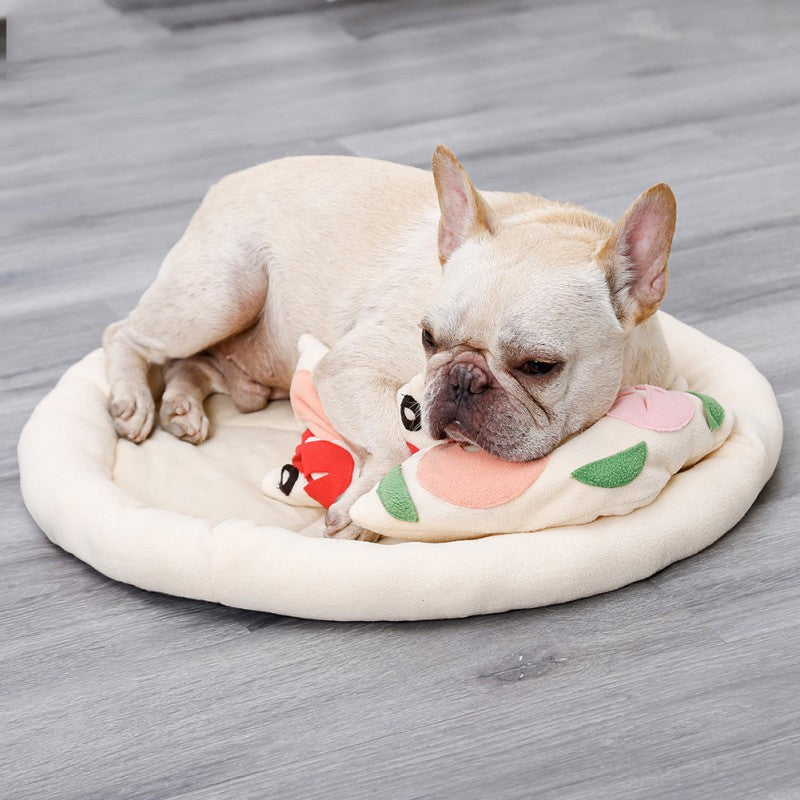 KFX-8525501 Soft Polar Fleece Pizza Sniffing Pad with Anti-Skid Base for Dogs