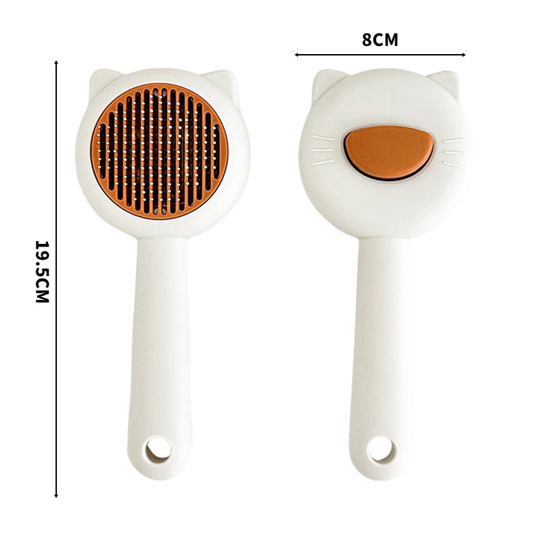 KFX-8526269 Self-Cleaning Cat and Dog Comb for Effortless Hair Removal and Anti-Knotting