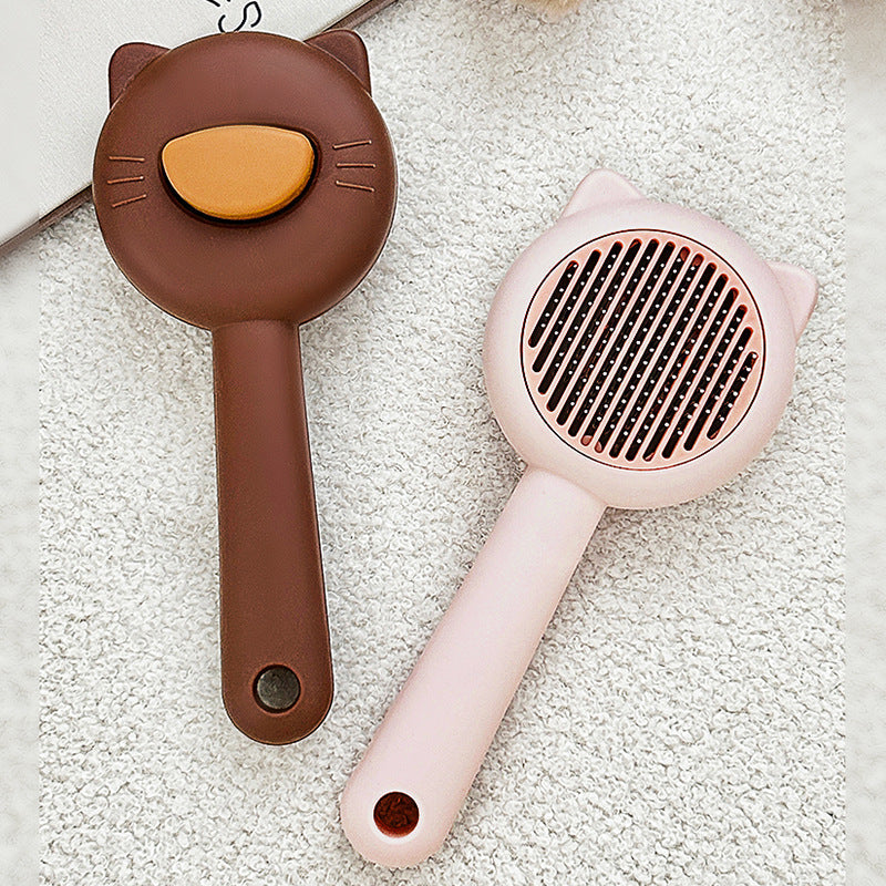 KFX-8526269 Self-Cleaning Cat and Dog Comb for Effortless Hair Removal and Anti-Knotting