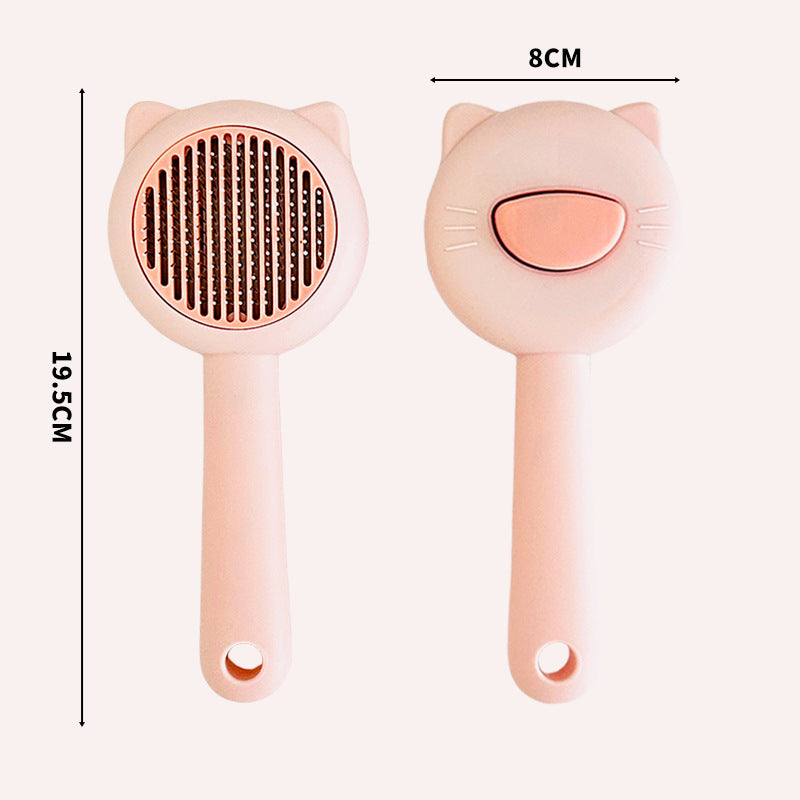 KFX-8526269 Self-Cleaning Cat and Dog Comb for Effortless Hair Removal and Anti-Knotting