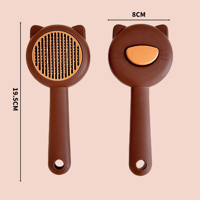 KFX-8526269 Self-Cleaning Cat and Dog Comb for Effortless Hair Removal and Anti-Knotting