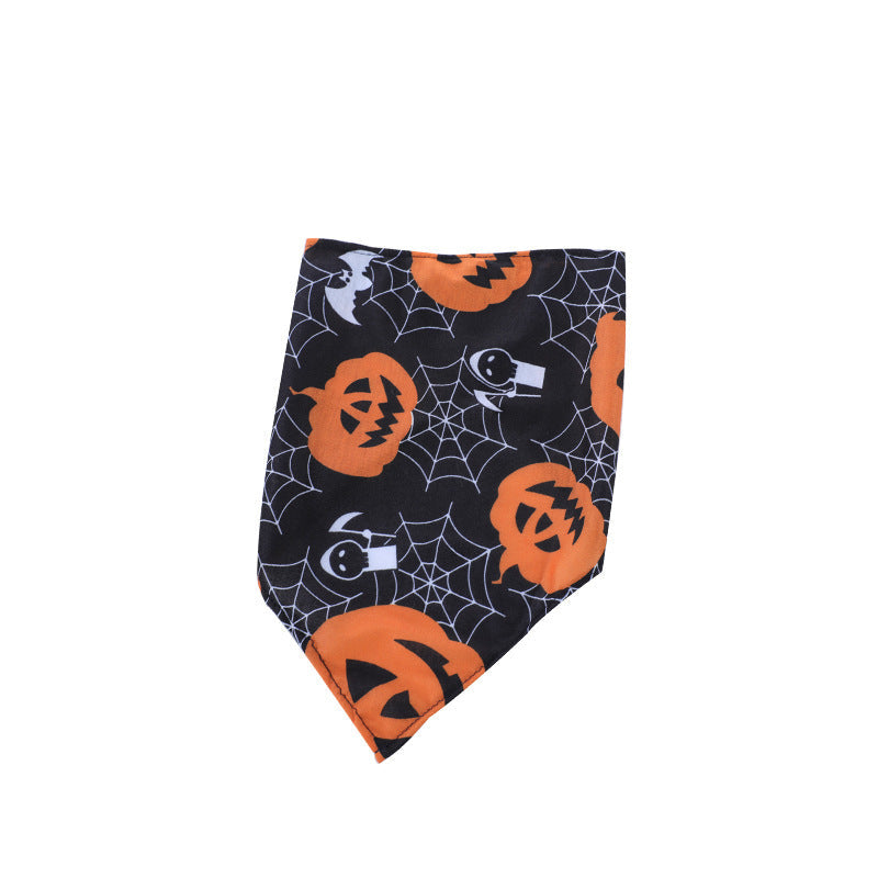 KFX-8528061 Small Dog Costume with Funny Pumpkin Head Grim Reaper Pattern - Fabric Scarf Included