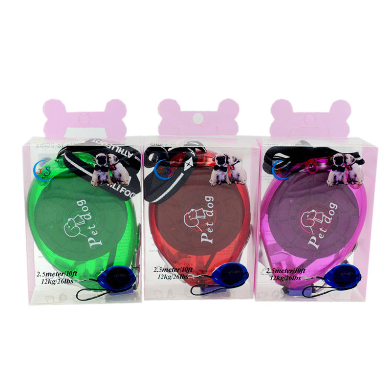 KFX-8530237 Automatic Telescopic Traction Device for Small Dogs - 2.5M Expandable Leash in Multiple Colors