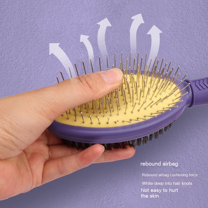 KFX-8532029 Pet Comb for Dogs - Fluffy Needle Knotting Tool with Silicone Handle in Various Colors