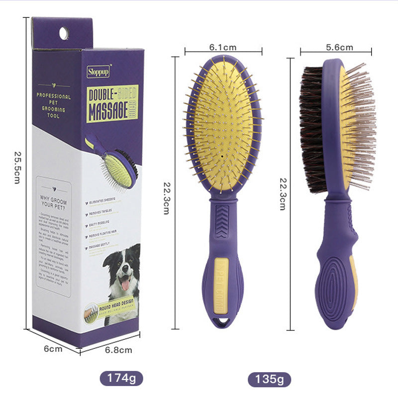 KFX-8532029 Pet Comb for Dogs - Fluffy Needle Knotting Tool with Silicone Handle in Various Colors