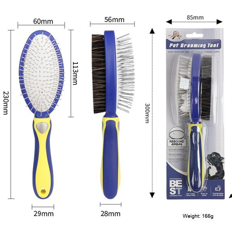 KFX-8532029 Pet Comb for Dogs - Fluffy Needle Knotting Tool with Silicone Handle in Various Colors