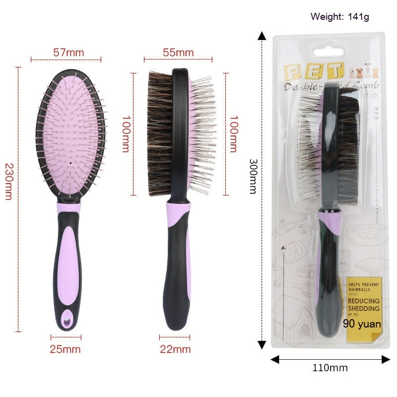 KFX-8532029 Pet Comb for Dogs - Fluffy Needle Knotting Tool with Silicone Handle in Various Colors