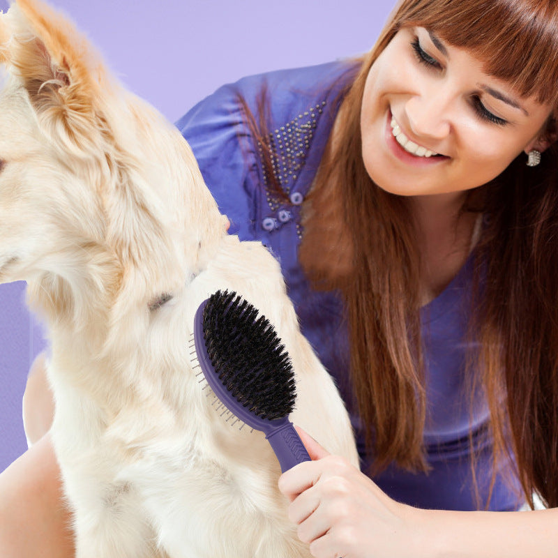 KFX-8532029 Pet Comb for Dogs - Fluffy Needle Knotting Tool with Silicone Handle in Various Colors