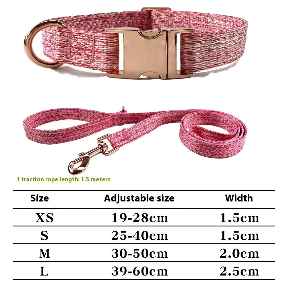 KFX-8532285 Personalized Durable Nylon Dog Leash with Anti-Lost Collar Set