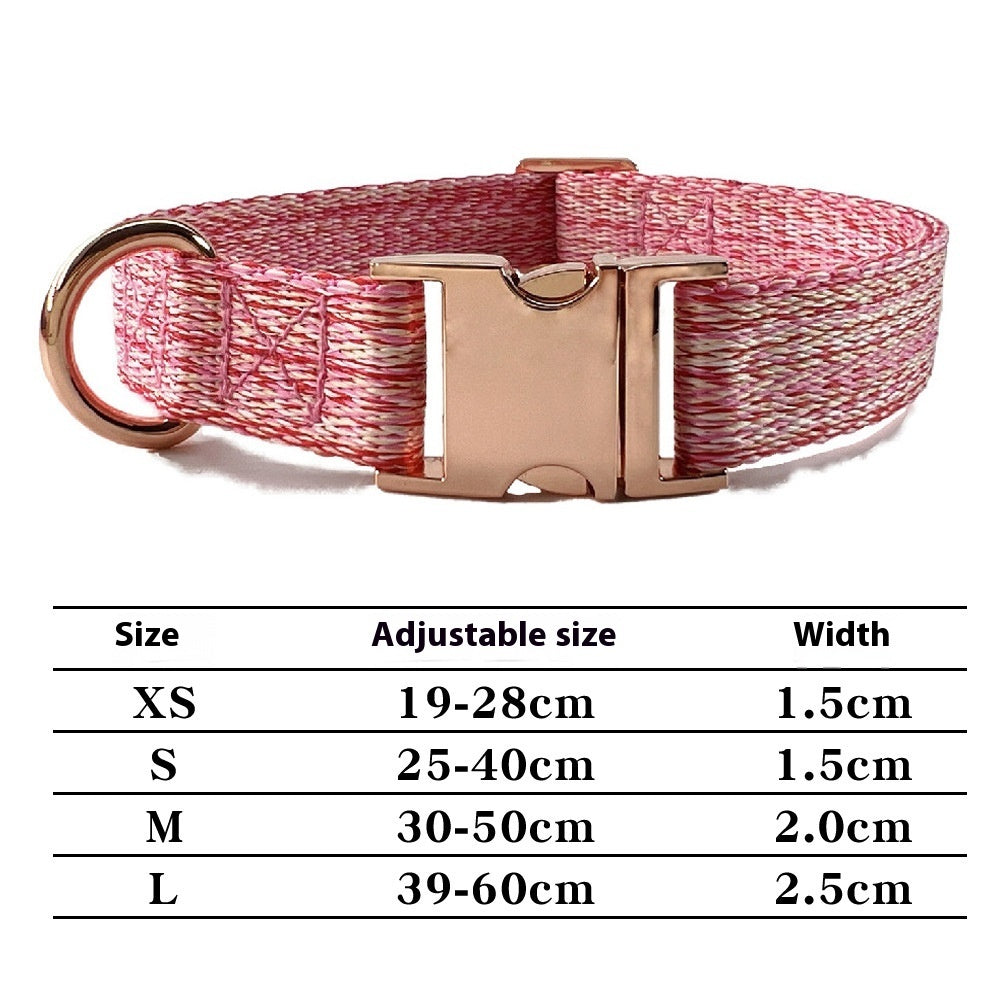 KFX-8532285 Personalized Durable Nylon Dog Leash with Anti-Lost Collar Set