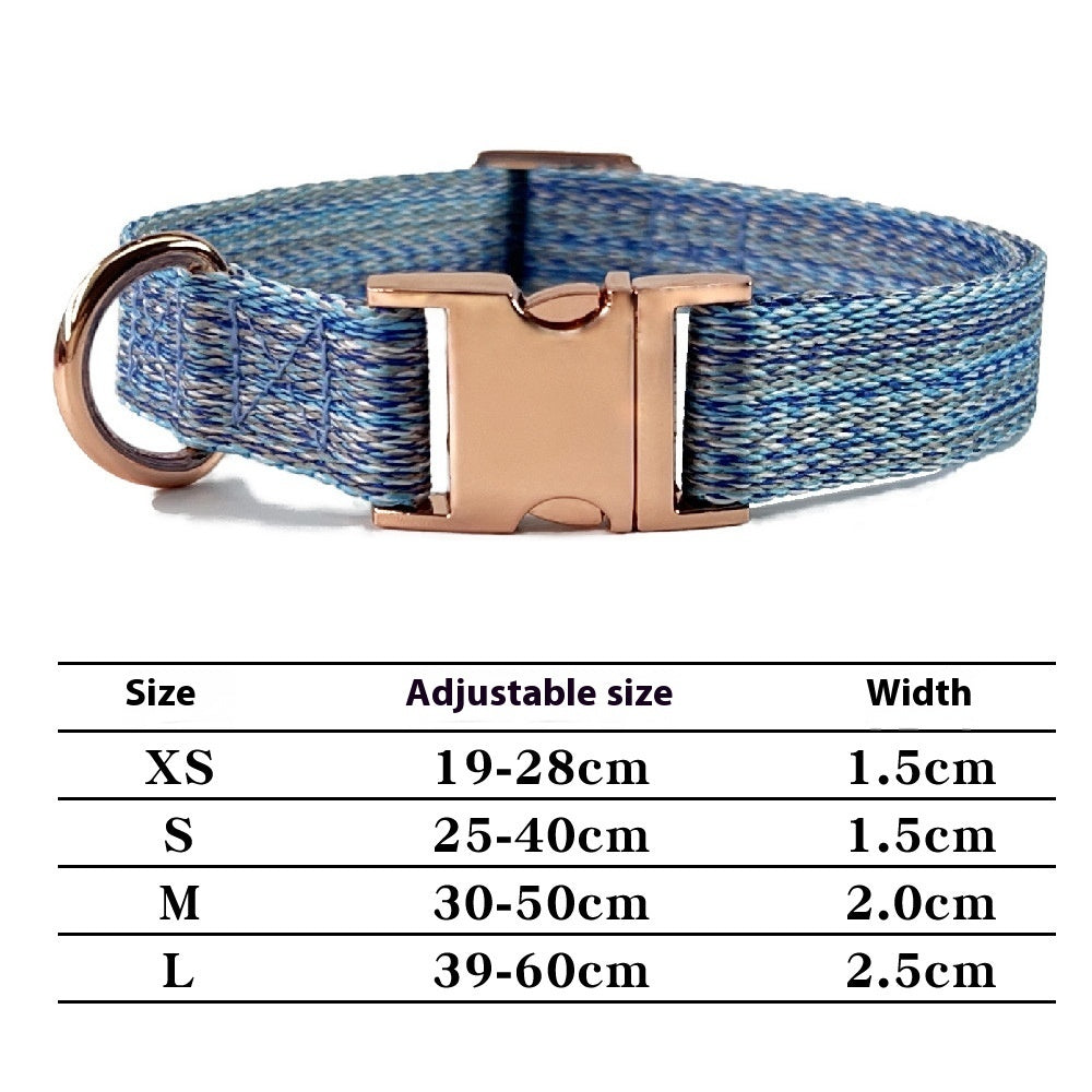 KFX-8532285 Personalized Durable Nylon Dog Leash with Anti-Lost Collar Set