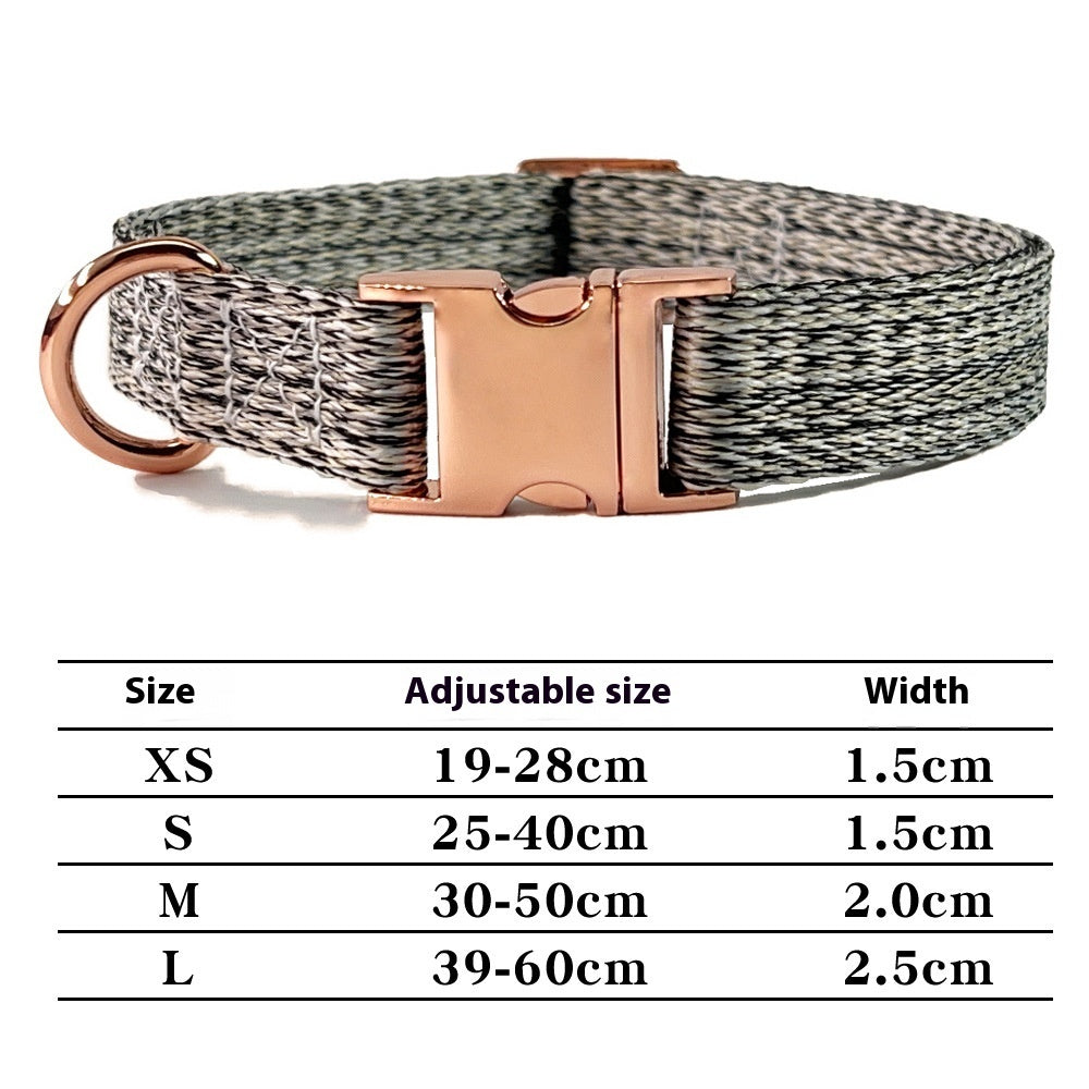 KFX-8532285 Personalized Durable Nylon Dog Leash with Anti-Lost Collar Set
