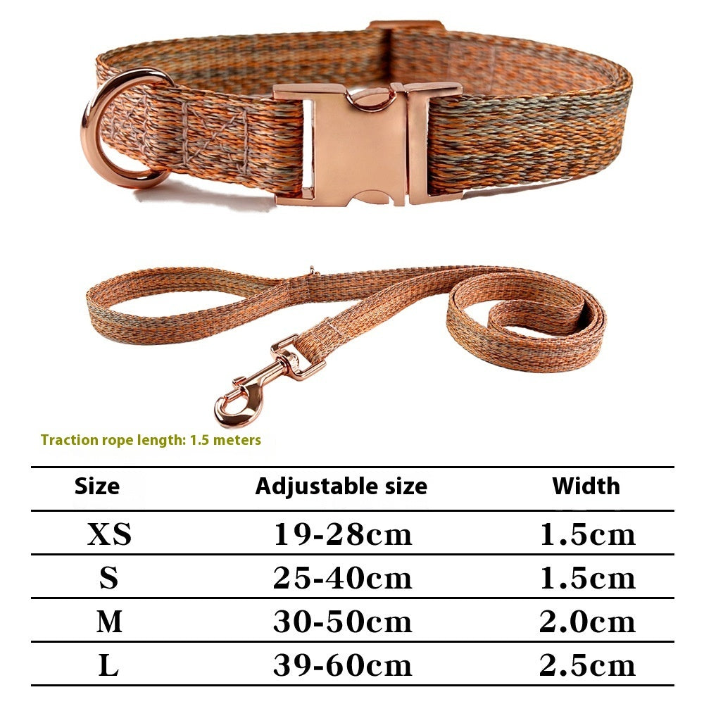 KFX-8532285 Personalized Durable Nylon Dog Leash with Anti-Lost Collar Set