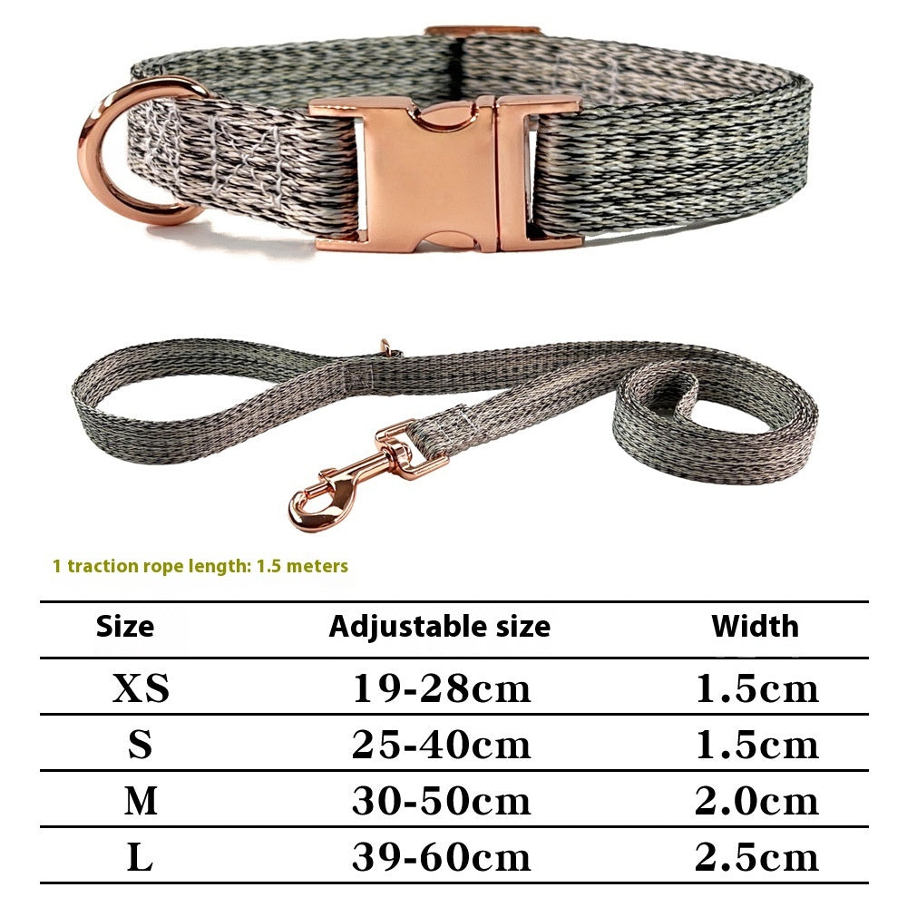KFX-8532285 Personalized Durable Nylon Dog Leash with Anti-Lost Collar Set