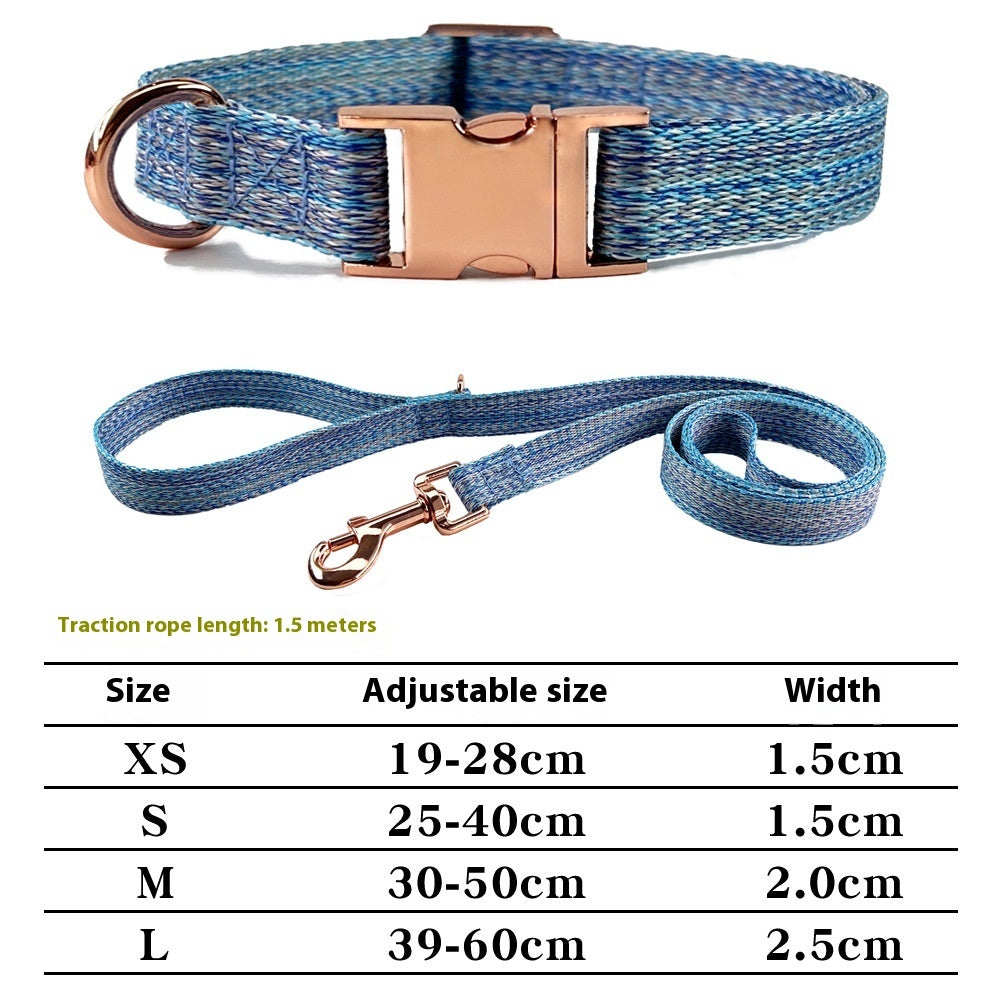 KFX-8532285 Personalized Durable Nylon Dog Leash with Anti-Lost Collar Set