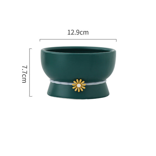 KFX-8532413 Ceramic Cat Water Bowl with Adjustable Height and Color Options
