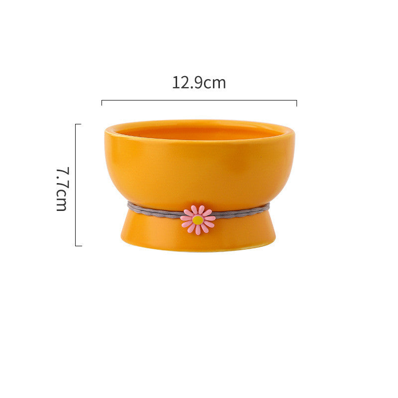 KFX-8532413 Ceramic Cat Water Bowl with Adjustable Height and Color Options