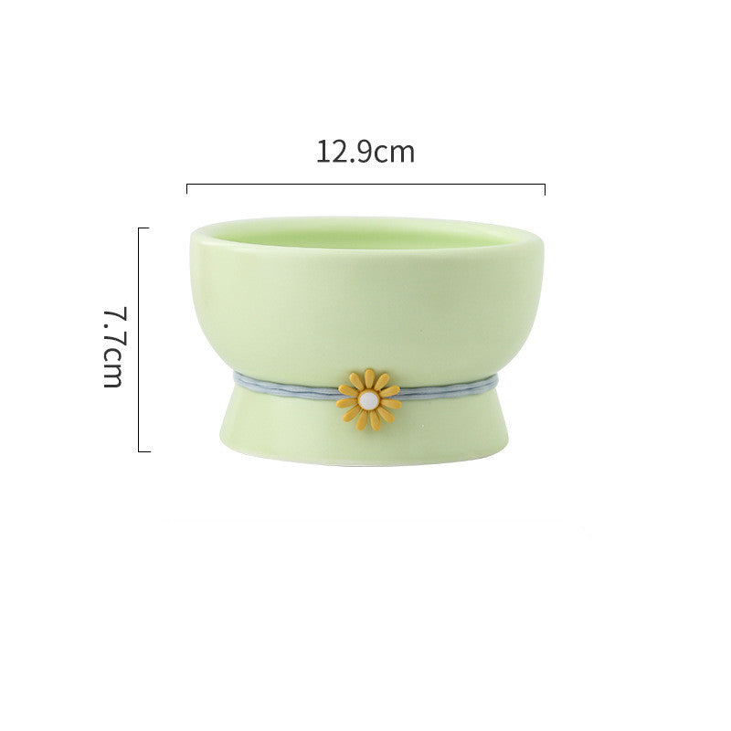 KFX-8532413 Ceramic Cat Water Bowl with Adjustable Height and Color Options