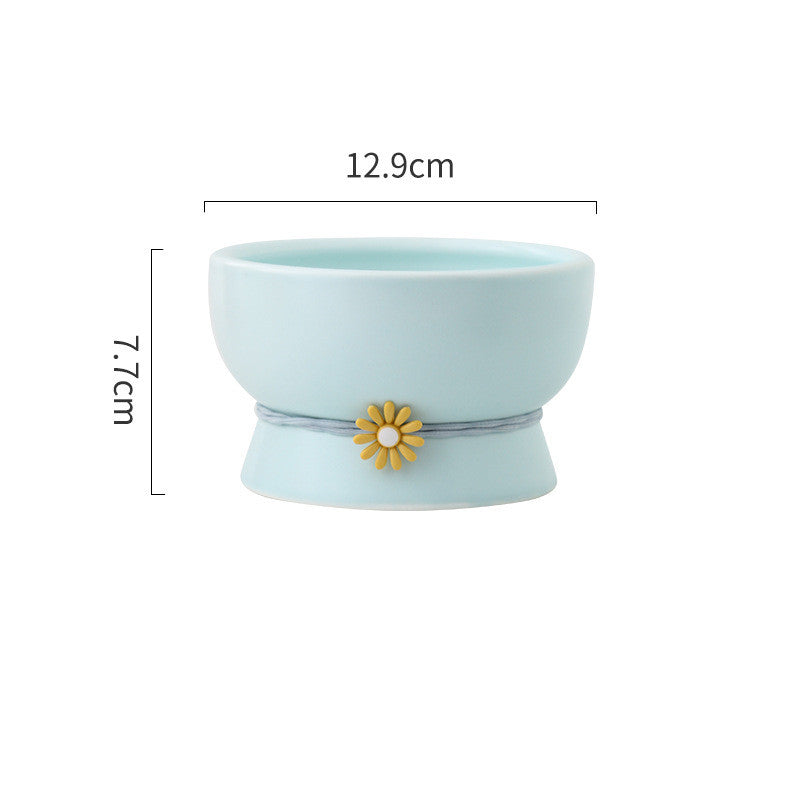 KFX-8532413 Ceramic Cat Water Bowl with Adjustable Height and Color Options