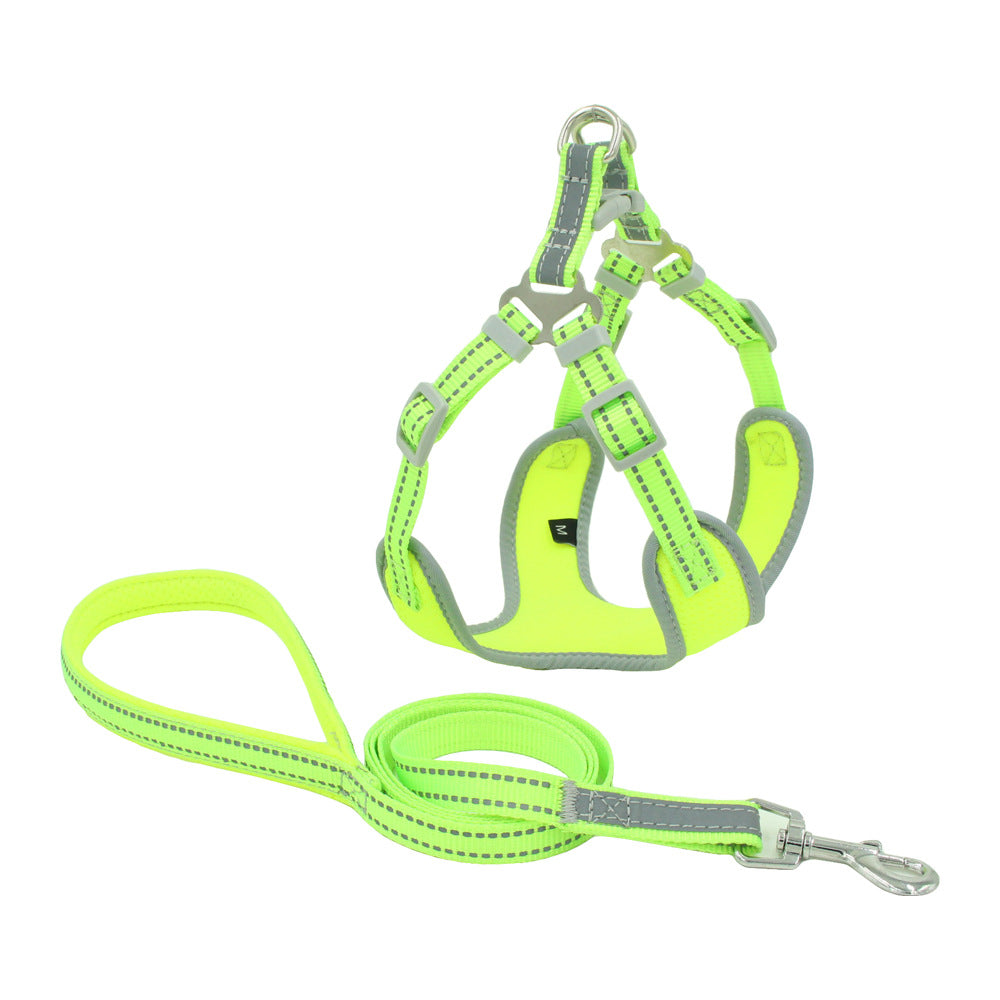 KFX-8535485 Reflective Breathable Mesh Dog Harness with Adjustable Chest Strap in Multiple Colors