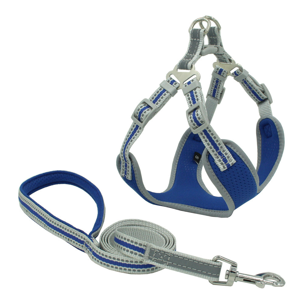 KFX-8535485 Reflective Breathable Mesh Dog Harness with Adjustable Chest Strap in Multiple Colors
