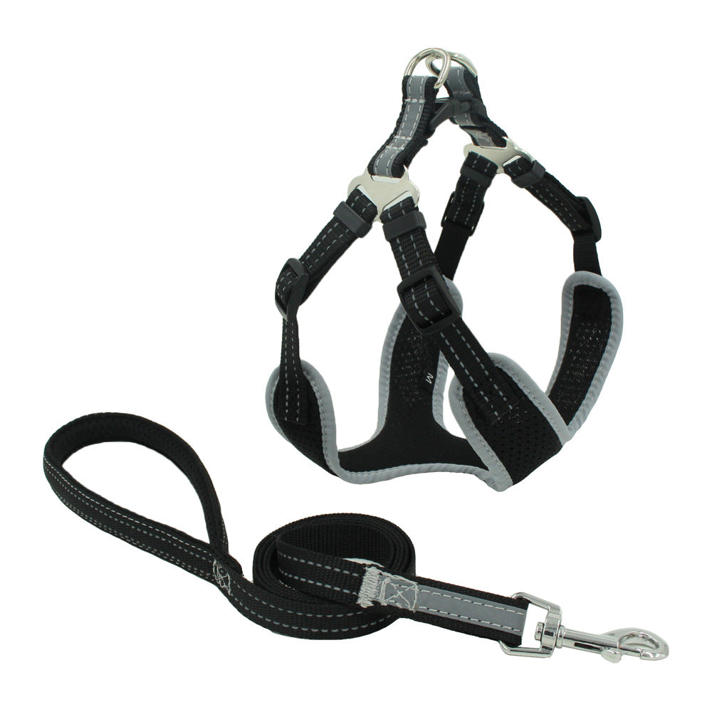 KFX-8535485 Reflective Breathable Mesh Dog Harness with Adjustable Chest Strap in Multiple Colors