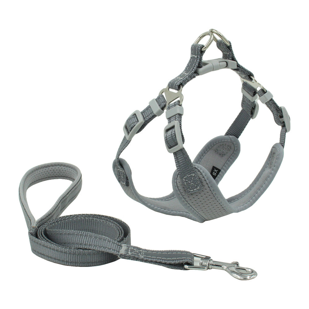 KFX-8535485 Reflective Breathable Mesh Dog Harness with Adjustable Chest Strap in Multiple Colors