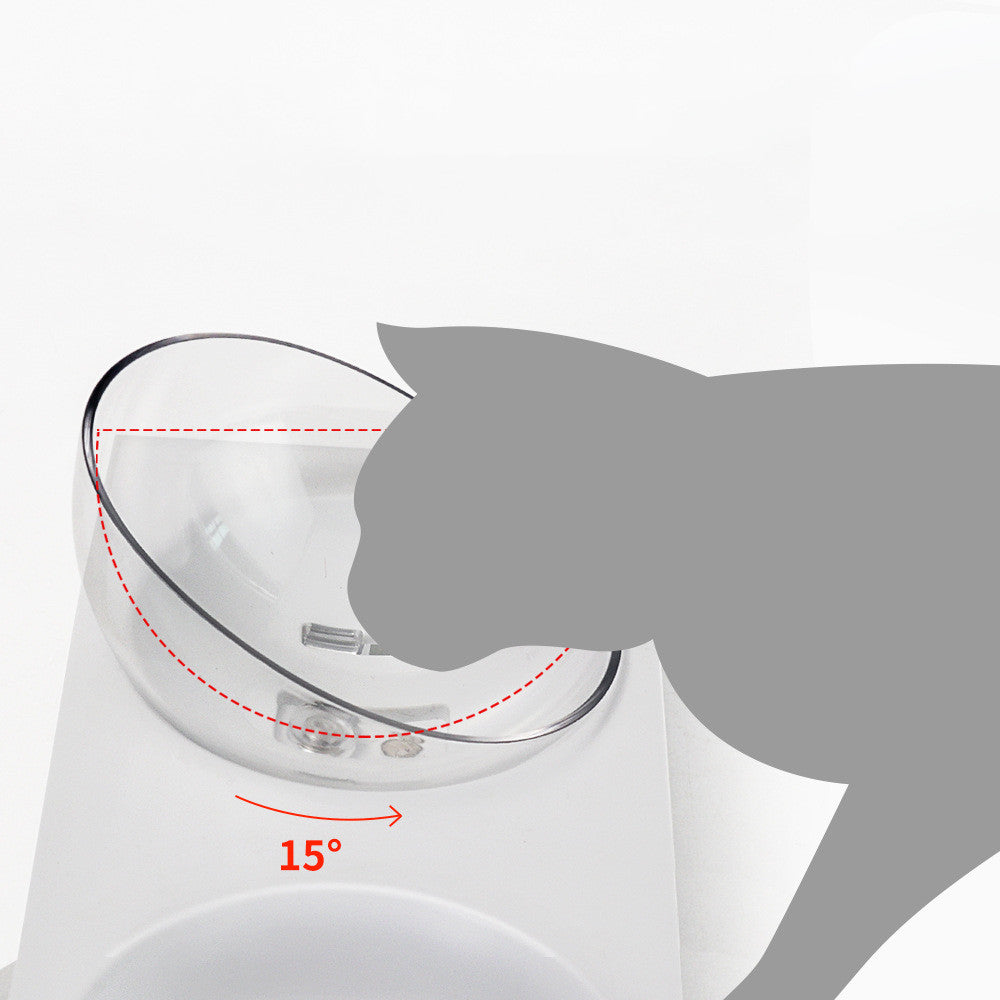 KFX-8536381 Double Pet Bowl for Dogs and Cats - ABS Material, White, Food & Water Design