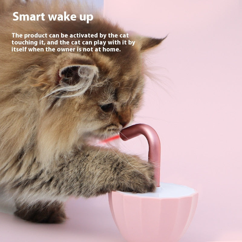 KFX-8537021 Automatic Interactive Cat Laser Toy with Tumbler Design and USB Charging for Indoor Play