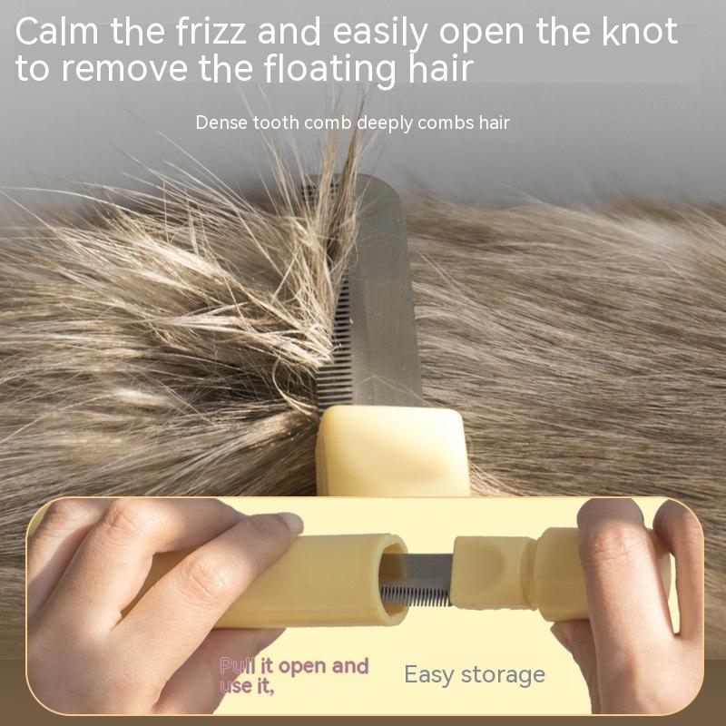 KFX-8537789 Stainless Steel Hair Remover Comb Set with Knot Opener and Opening Comb