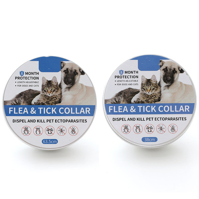 KFX-8538173 Insect-Repellent Silicone Pet Collar for Cats and Dogs - Grey, Orange, Blue, Black Options