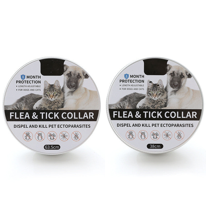 KFX-8538173 Insect-Repellent Silicone Pet Collar for Cats and Dogs - Grey, Orange, Blue, Black Options
