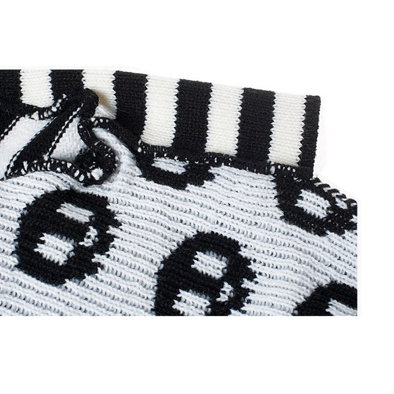 KFX-8539965 Skull Dog Halloween Sweater for Pets - Acrylic Material, Comfortable Fit, Multiple Sizes Available