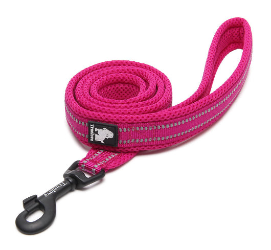 KFX-8541757 Nylon Dog Leash with Soft Mesh Lining and Reflective Accents, 110cm Length