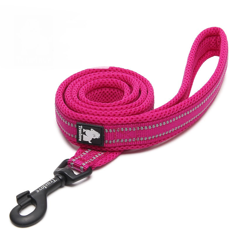 KFX-8541757 Nylon Dog Leash with Soft Mesh Lining and Reflective Accents, 110cm Length