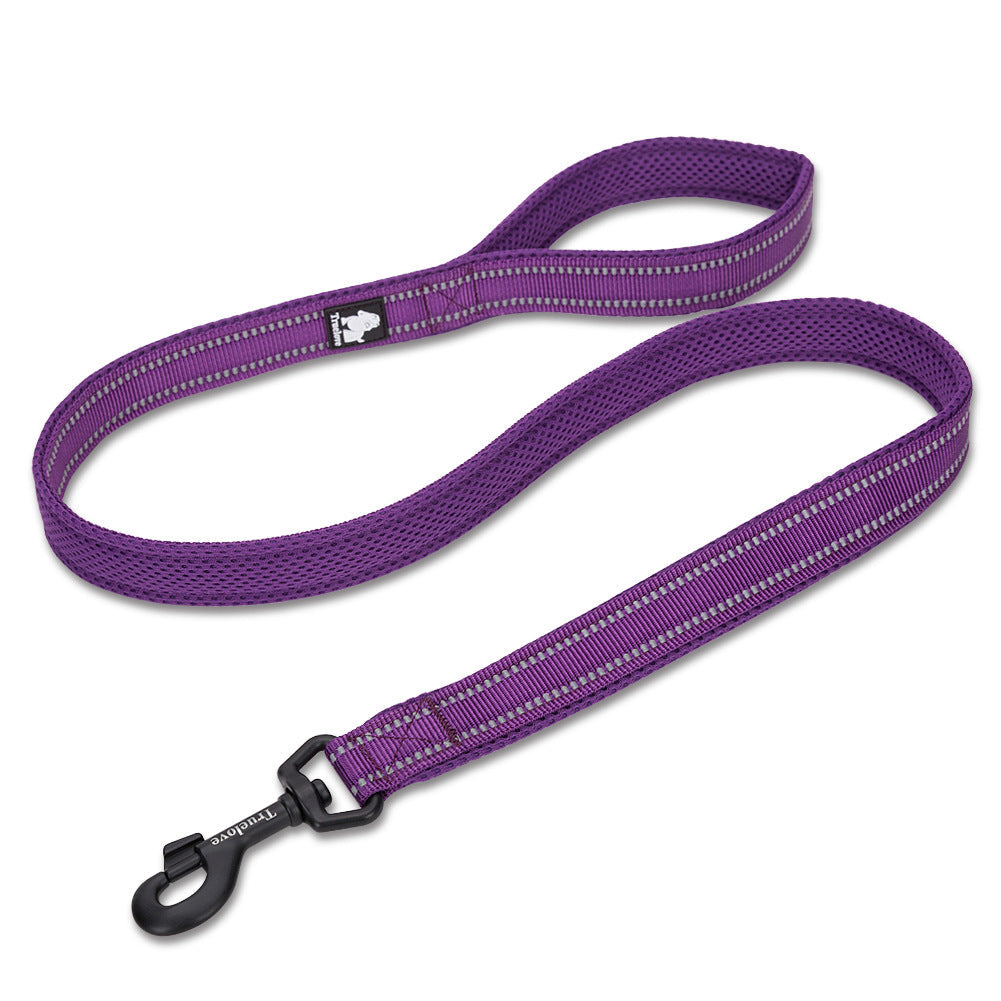 KFX-8541757 Nylon Dog Leash with Soft Mesh Lining and Reflective Accents, 110cm Length