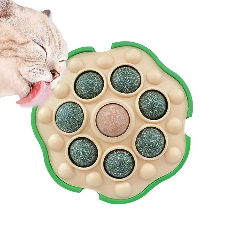 KFX-8542781 Interactive Catnip Balls for Wall Attachment | Edible Catnip Chew Toys for Indoor Play