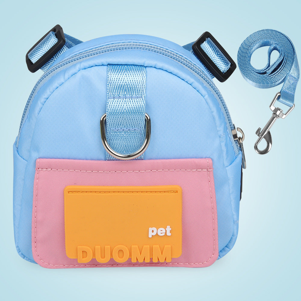KFX-8545213 Large-Capacity Pet Snack Storage Backpack with Adjustable Harness for Dogs and Cats, Perfect for Travel and Hiking