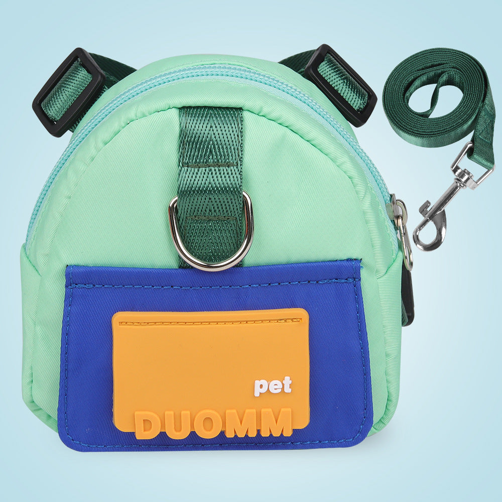 KFX-8545213 Large-Capacity Pet Snack Storage Backpack with Adjustable Harness for Dogs and Cats, Perfect for Travel and Hiking