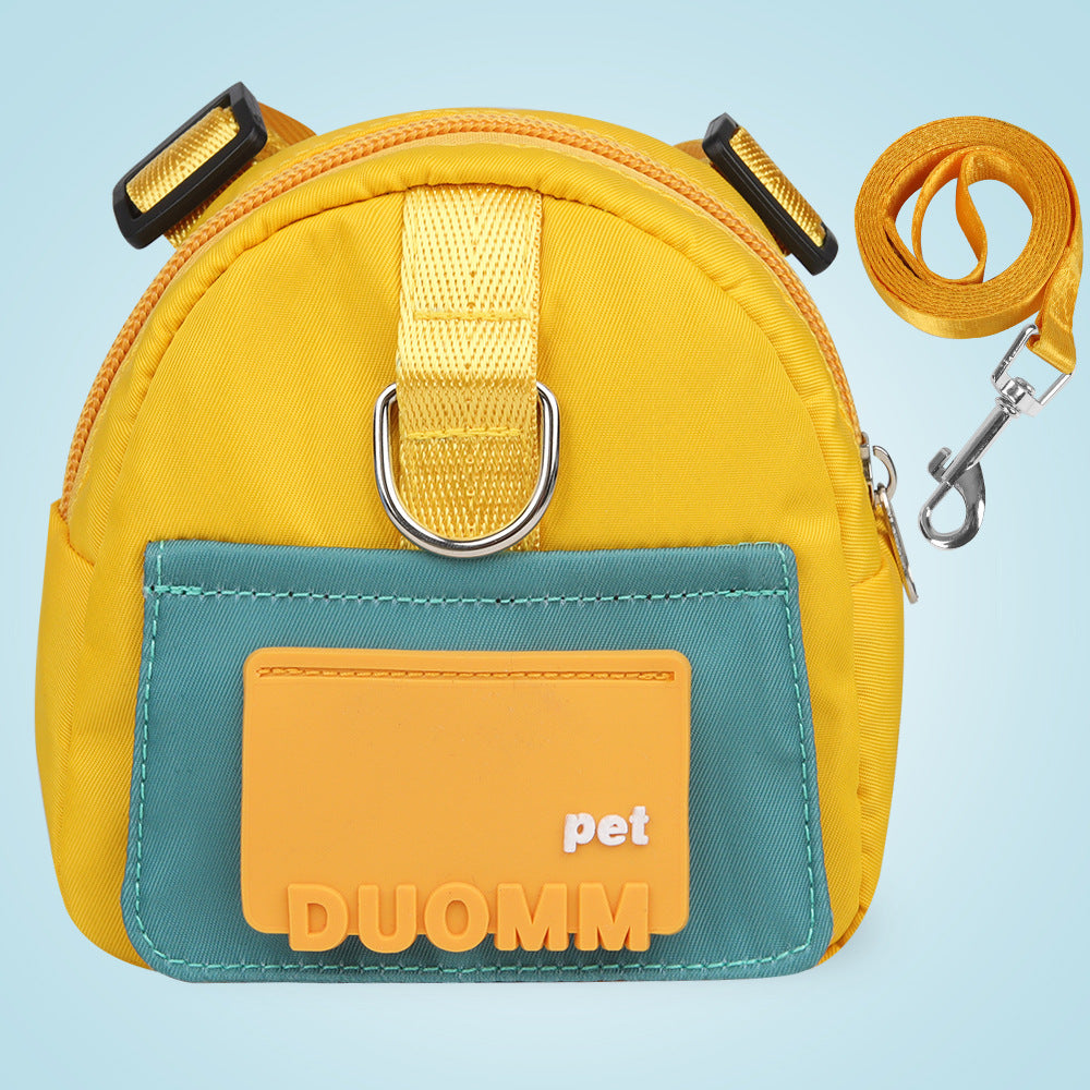 KFX-8545213 Large-Capacity Pet Snack Storage Backpack with Adjustable Harness for Dogs and Cats, Perfect for Travel and Hiking